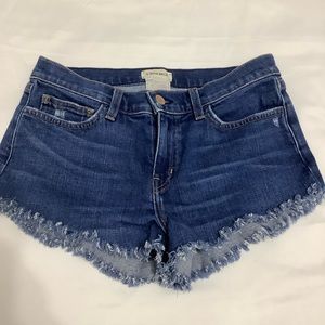 L’AGENCE distressed jeans shorts size 25 (W705)
